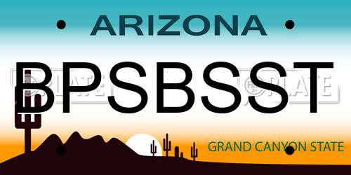 BPSBSST Arizona License Plate