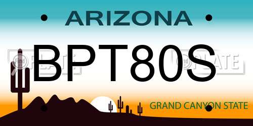 BPT80S Arizona License Plate