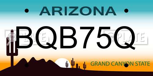 BQB75Q Arizona License Plate