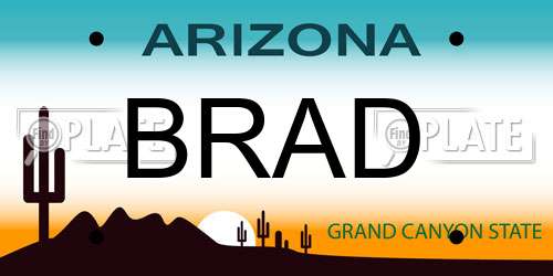 BRAD Arizona License Plate