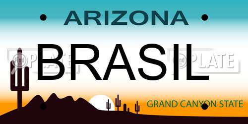 BRASIL Arizona License Plate