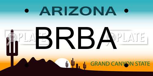 BRBA Arizona License Plate