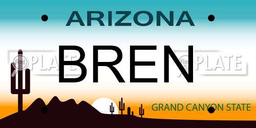 BREN Arizona License Plate