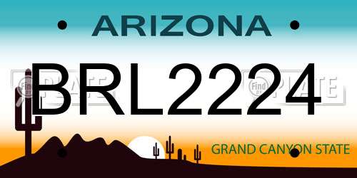 BRL2224 Arizona License Plate