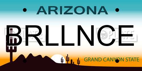 BRLLNCE Arizona License Plate