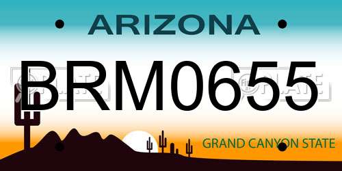 BRM0655 Arizona License Plate