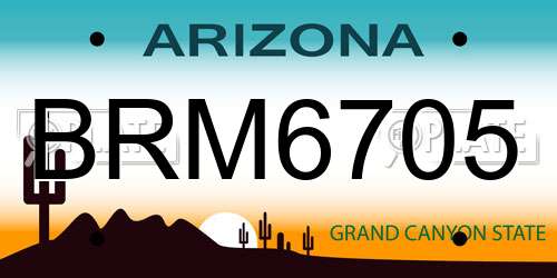 BRM6705 Arizona License Plate