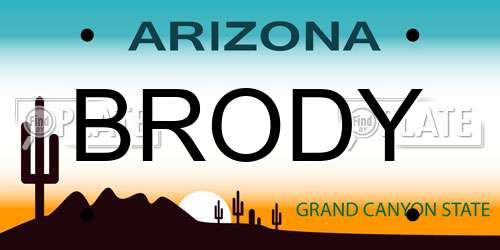 BRODY Arizona License Plate