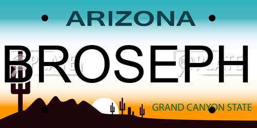 BROSEPH Arizona License Plate