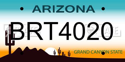 BRT4020 Arizona License Plate