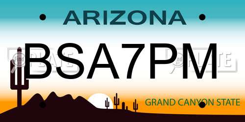 BSA7PM Arizona License Plate