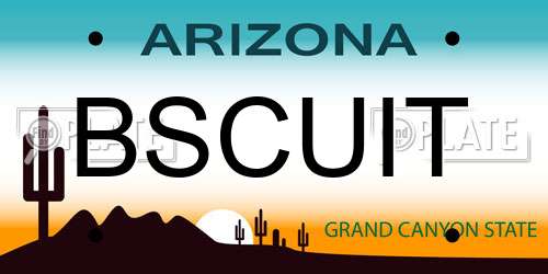 BSCUIT Arizona License Plate