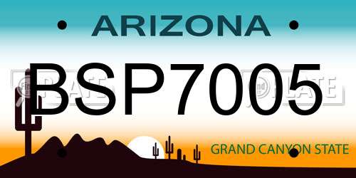 BSP7005 Arizona License Plate