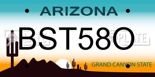 BST58O Arizona License Plate