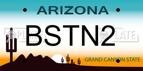 BSTN2 Arizona License Plate