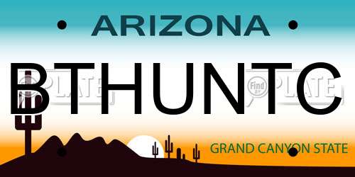 BTHUNTC Arizona License Plate