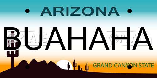 BUAHAHA Arizona License Plate