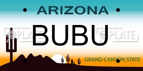 BUBU Arizona License Plate