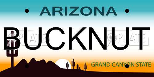 BUCKNUT Arizona License Plate