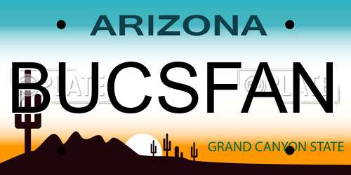 BUCSFAN Arizona License Plate
