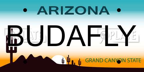 BUDAFLY Arizona License Plate