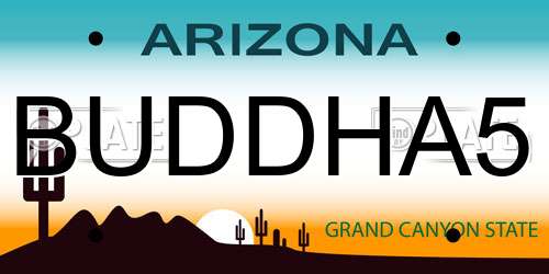 BUDDHA5 Arizona License Plate