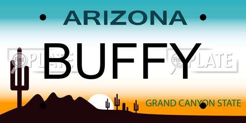 BUFFY Arizona License Plate