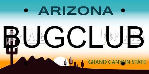 BUGCLUB Arizona License Plate