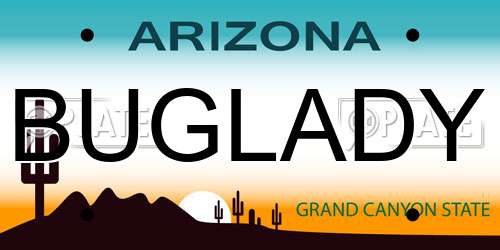 BUGLADY Arizona License Plate