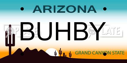 BUHBY Arizona License Plate