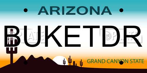 BUKETDR Arizona License Plate