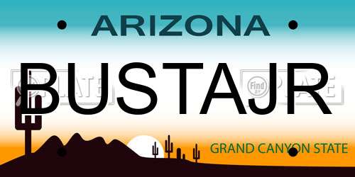 BUSTAJR Arizona License Plate