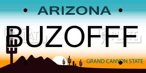 BUZOFFF Arizona License Plate