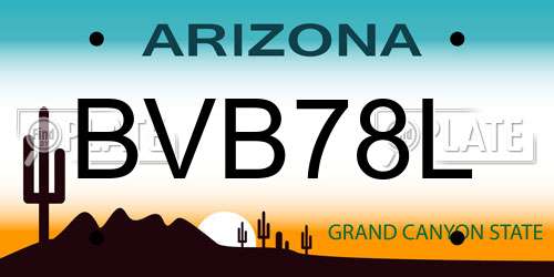 BVB78L Arizona License Plate