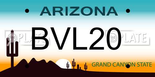 BVL20 Arizona License Plate