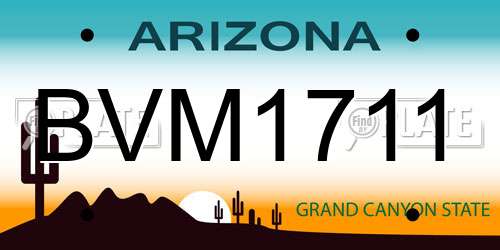 BVM1711 Arizona License Plate