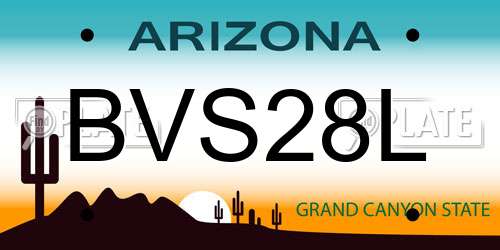 BVS28L Arizona License Plate