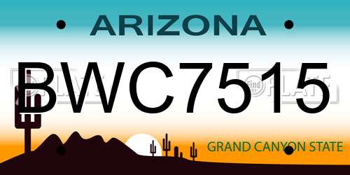 BWC7515 Arizona License Plate
