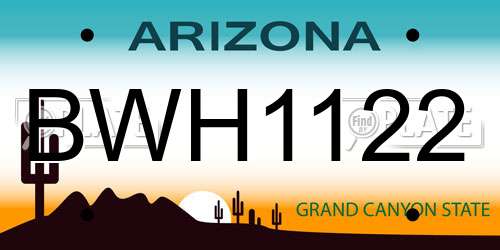 BWH1122 Arizona License Plate