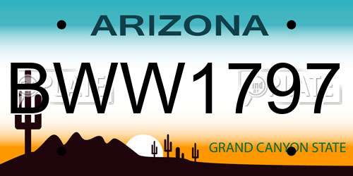 BWW1797 Arizona License Plate