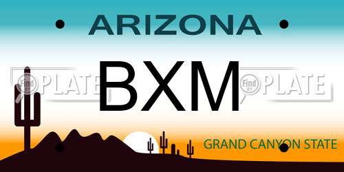 BXM Arizona License Plate