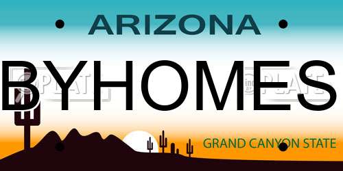 BYHOMES Arizona License Plate