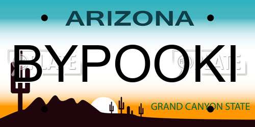 BYPOOKI Arizona License Plate