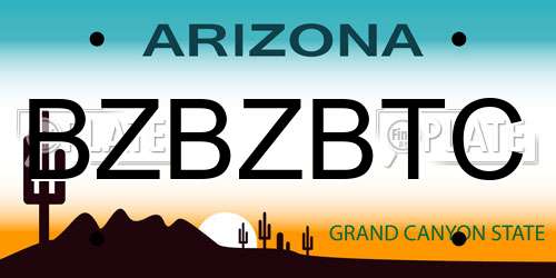 BZBZBTC Arizona License Plate