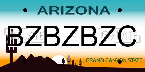 BZBZBZC Arizona License Plate