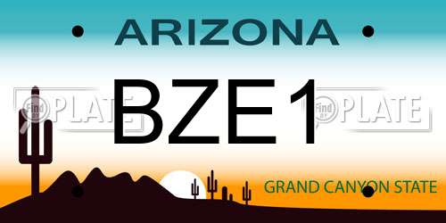 BZE1 Arizona License Plate