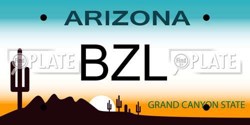 BZL Arizona License Plate