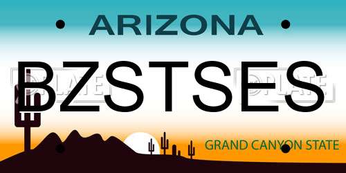 BZSTSES Arizona License Plate