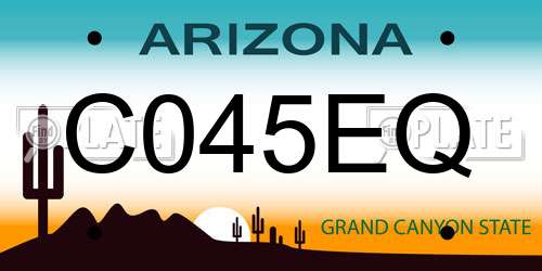 C045EQ Arizona License Plate