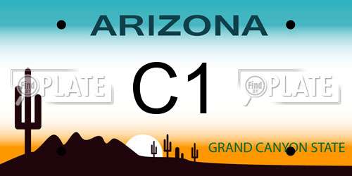 C1 Arizona License Plate